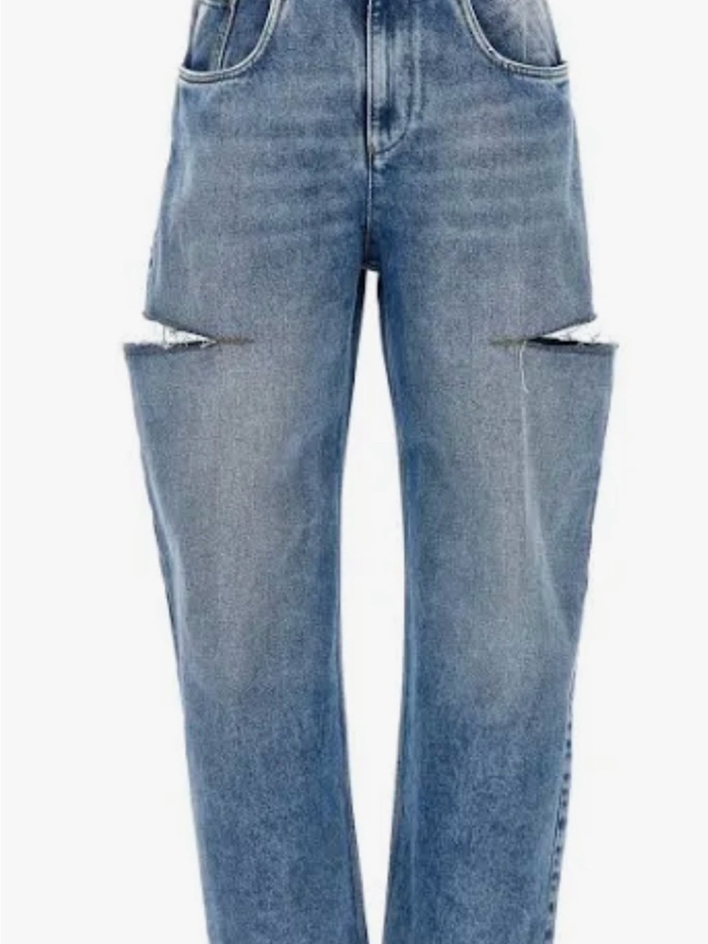 Maison Martin Margiela Distressed Light Blue Straight-Leg Jeans